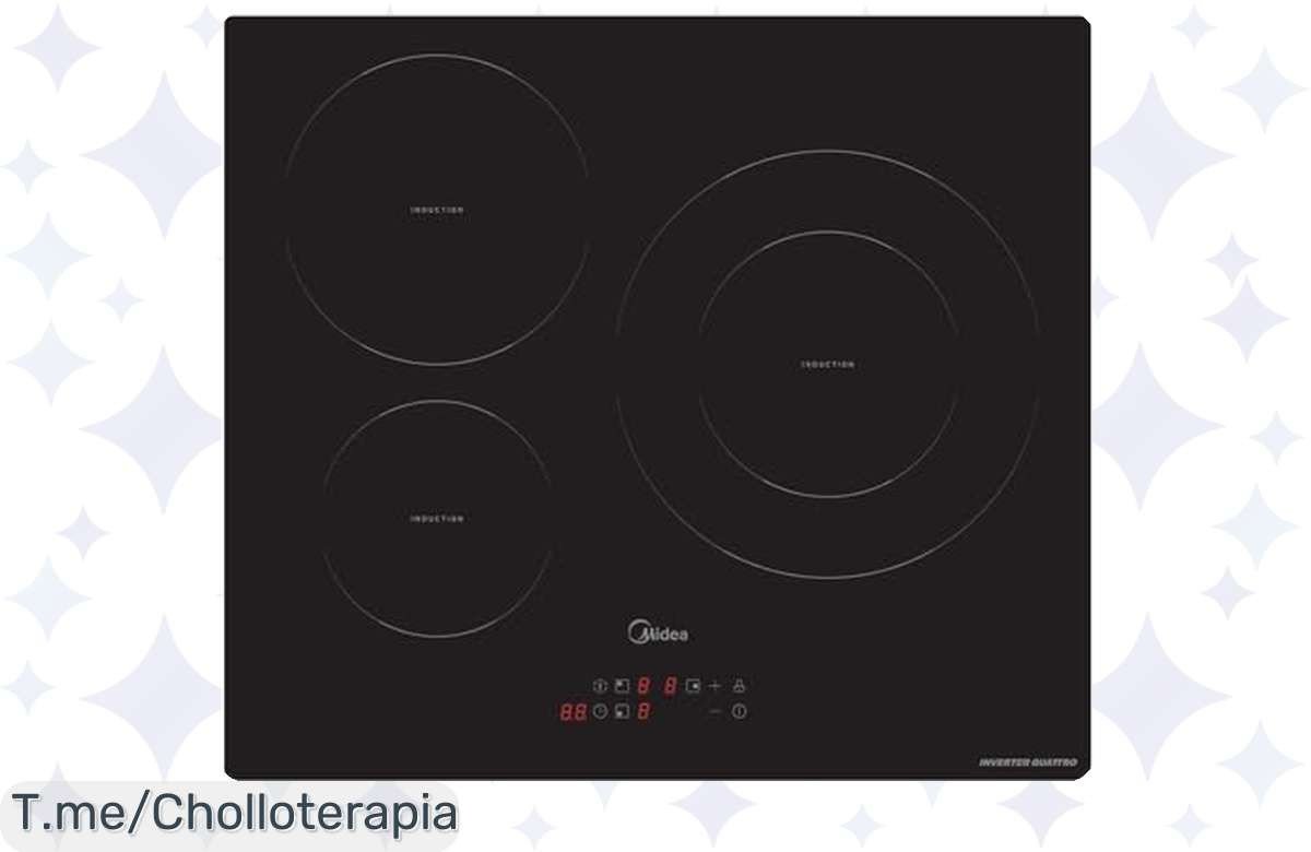 Transforma tu cocina con la MIDEA Placa de Inducción, cocina 3 platos al mismo tiempo con seguridad y limpieza fácil, ¡ofertón nunca visto, compra ahora antes que se agote!