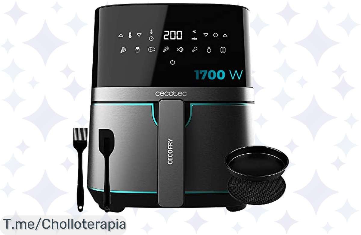 Transforma tu cocina con la freidora Cecotec de 5.5L a un precio loco, sana y deliciosa en minutos. ¡No pierdas esta oferta nunca vista, compra ahora!