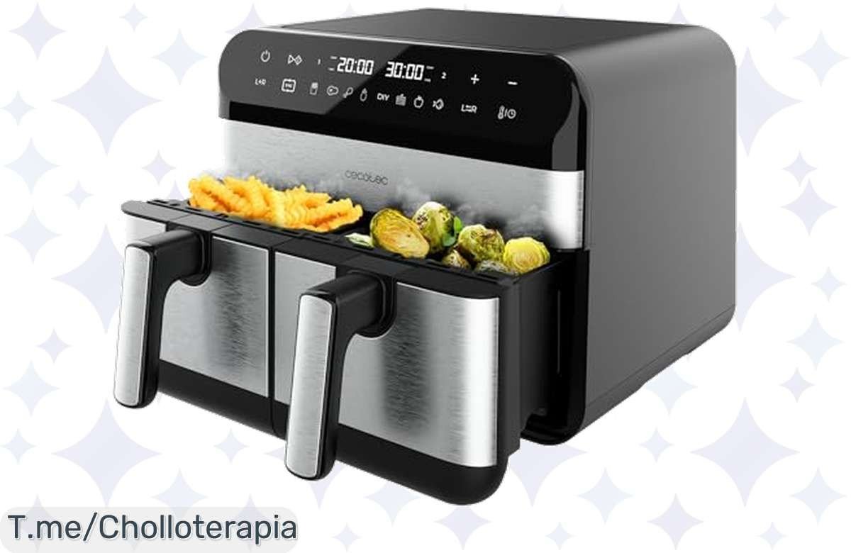 Transforma tu cocina con la freidora de aire Cecotec: 9L de capacidad para platos crujientes y saludables a un precio loco. ¡No te pierdas este ofertón limitado!