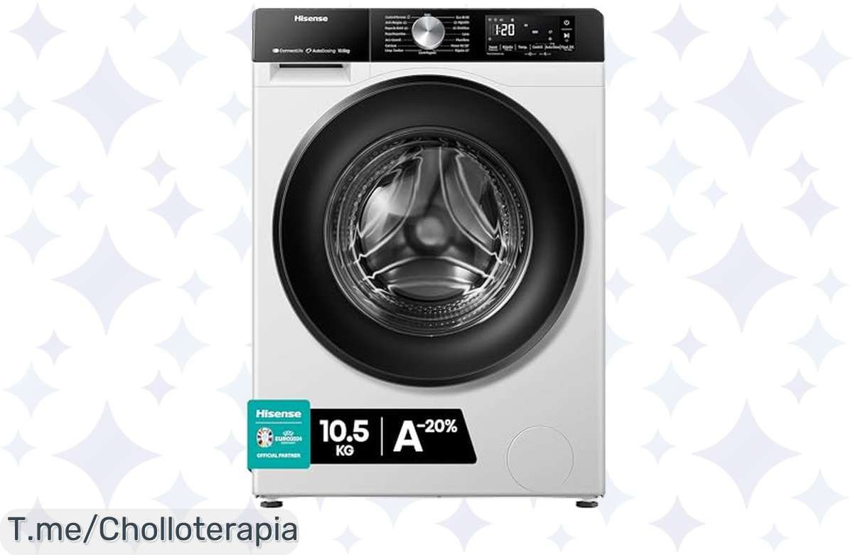 Transforma tu colada con la Lavadora Hisense WF3S1045BW3: autodosificación y lavado en 15 min. ¡Ofertón único a precio loco, compra ya antes de que se agote!