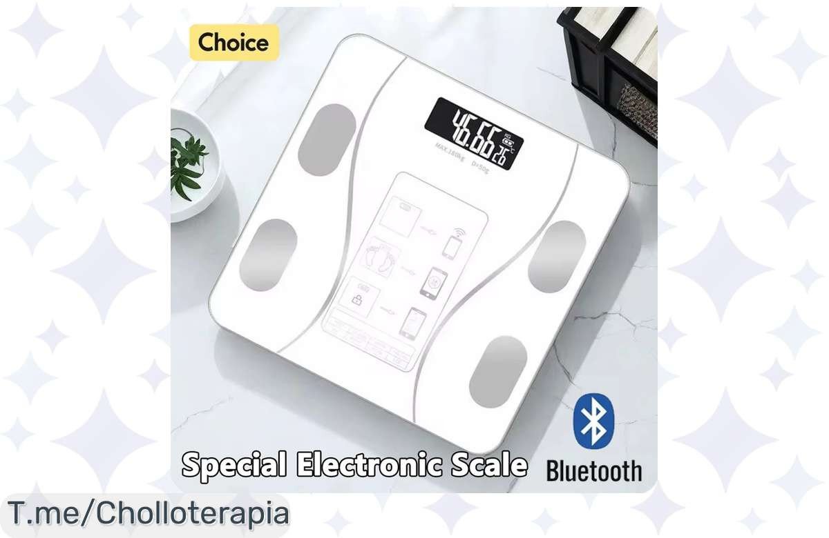Transforma tu cuerpo con la báscula electrónica Bluetooth que te guía y monitorea tu progreso, ¡aprovecha este ofertón único antes de que se agote!