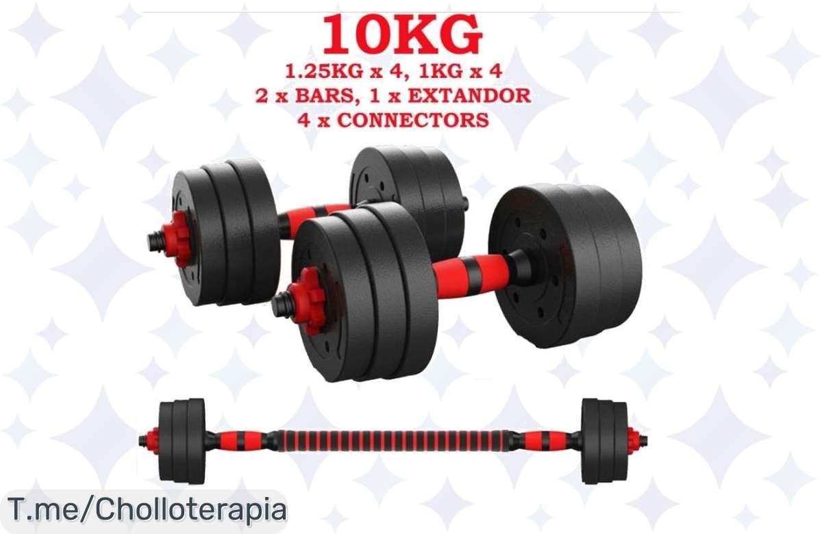 Transforma tu entrenamiento con las mancuernas ALLINLIFE 2 en 1, ¡super chollo que no puedes dejar pasar! Entrena como un pro y ponte en forma rápido. ¡Compra ya antes de que se agote!