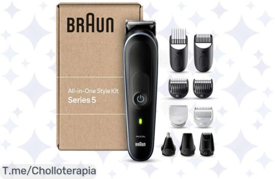 Transforma tu estilo con la Braun Recortadora Series 5: todo en uno, batería de 100 minutos y un ofertón que no se repetirá ¡Hazte con ella antes de que volar!