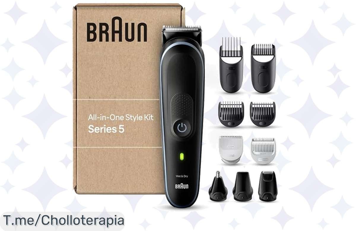 Transforma tu estilo con la Braun Recortadora Series 5: todo en uno, batería de 100 minutos y un ofertón que no se repetirá. ¡Hazte con ella antes de que volar!