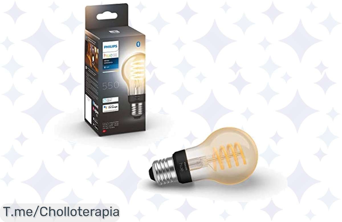 Transforma tu hogar con Philips Hue, una bombilla mágica que se adapta a ti. Crea el ambiente perfecto en segundos. ¡Aprovecha este chollo antes de que desaparezca!