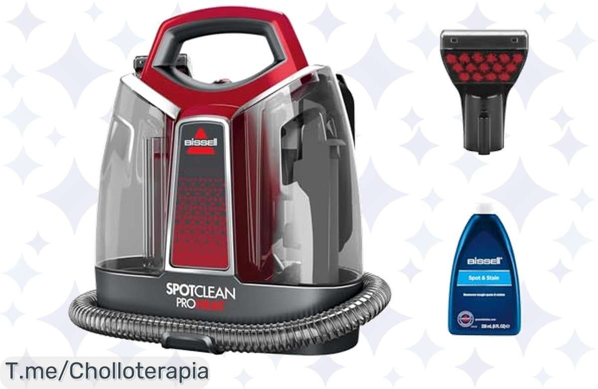 Transforma tu hogar con el Bissell SpotClean ProHeat: ¡elimina manchas difíciles al instante! Super chollo en limpieza, compra ya antes de que se acabe esta oferta única.