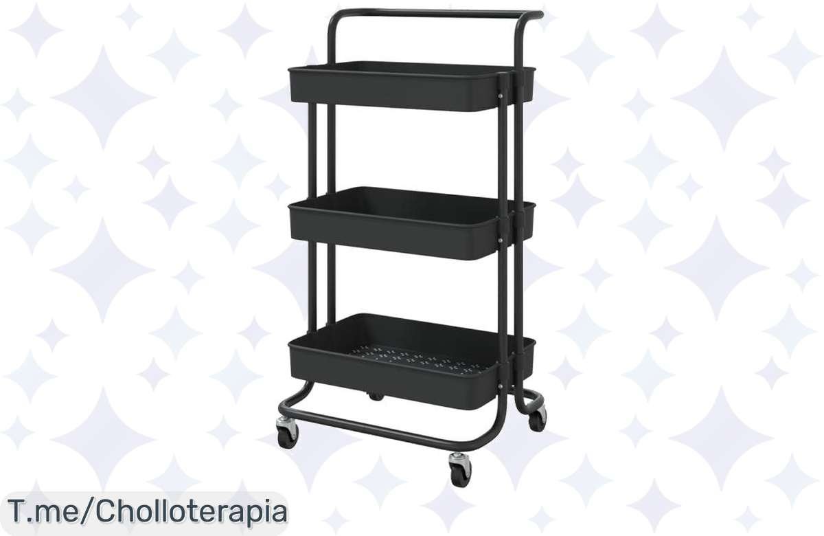 Transforma tu hogar con el carrito GREATOOL: 3 cajones para todo lo que amas. ¡Chollazo único de organización y estilo! Actúa ya, oferta limitada que no puedes dejar pasar.