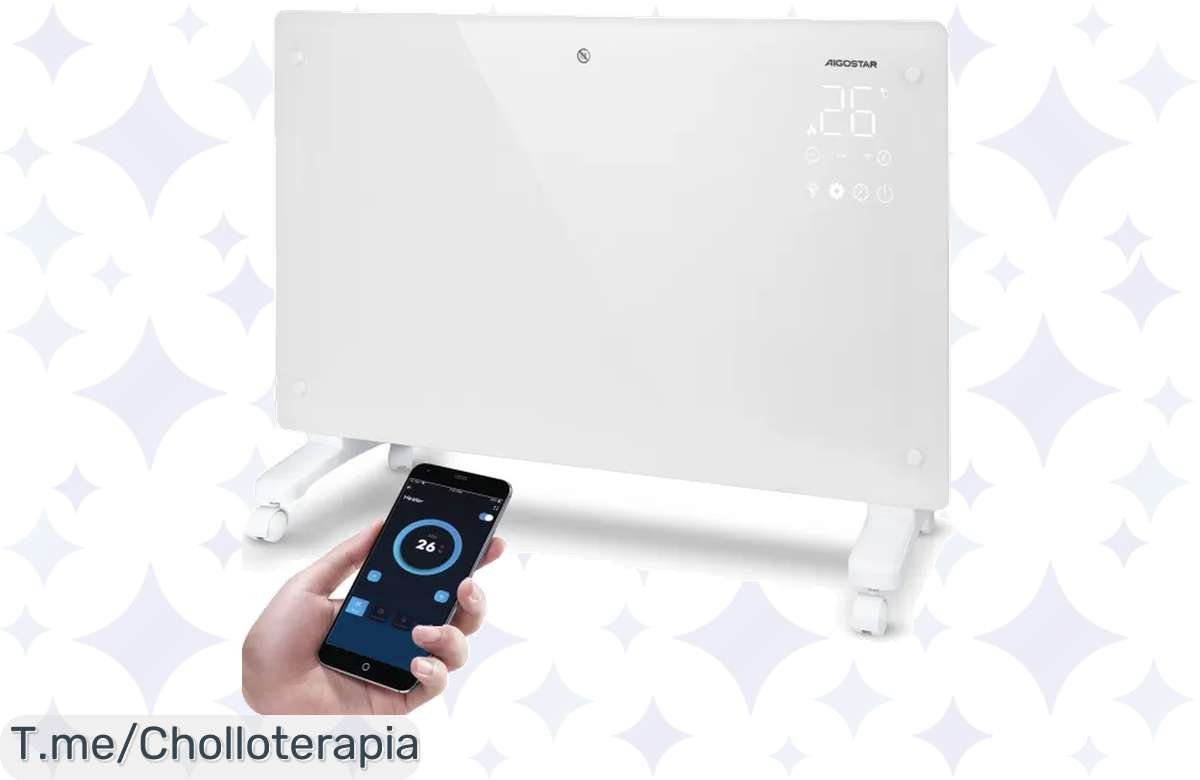 Transforma tu hogar con el radiador eléctrico Aigostar Helen Smart a un precio loco, controla el calor desde tu móvil y disfruta de comodidad 24 horas. ¡Compra ahora antes que se agote!