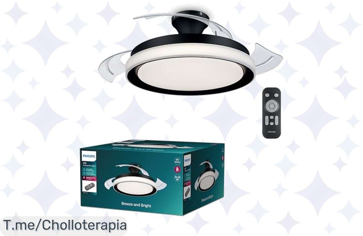 Transforma tu hogar con el ventilador de techo Philips Bliss, luz LED brillante y motor silencioso. ¡Super chollo para un estilo único! Compra ya antes de que se agote.