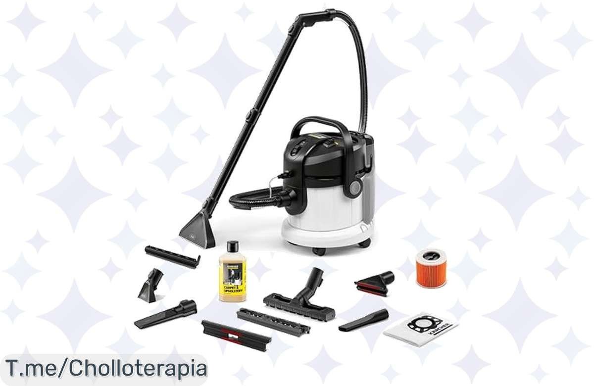 Transforma tu hogar con la Kärcher Lavaaspiradora SE 4 Plus: su limpieza profunda en un instante es el chollo que necesitas. ¡Compra ya antes de que se agote!