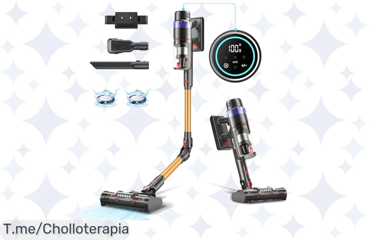 Transforma tu hogar con la aspiradora sin cable PRETTYCARE: Succión poderosa y batería de 60 minutos a un precio loco. ¡No dejes escapar este ofertón antes que se agote!