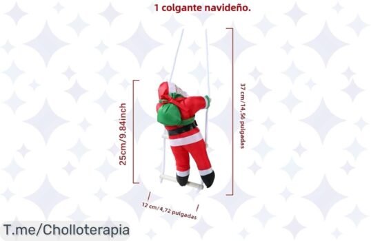 Transforma tu hogar en un festín navideño con nuestra decoración de Santa Claus en escalera, ¡un super chollo que llenará tus fiestas de alegría! Compra ya antes de que se acabe