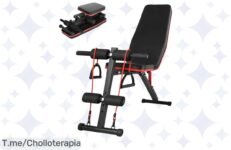 Transforma tu hogar en un gimnasio con el banco de mancuernas plegable y disfruta de un entrenamiento completo, ¡aprovecha este ofertón único antes que se agote!
