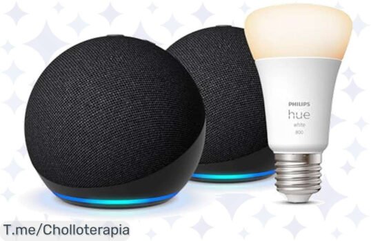 Transforma tu hogar en un lugar mágico con el Echo Dot y Philips Hue, ¡super chollo! Controla con tu voz y disfruta de música única Oferta limitada, actúa ya