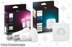 Transforma tu hogar en un paraíso mágico con el Pack Philips Hue y controla hasta 50 luces con millones de colores ¡No te pierdas este super chollo limitado!