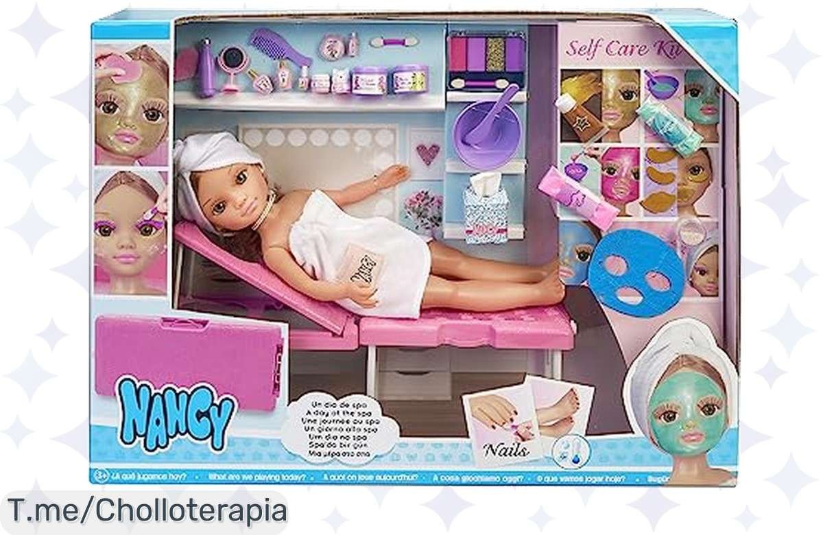 Transforma tu hogar en un spa de ensueño: Set Nancy con toalla, tumbona y mascarillas a precio loco. Diversión asegurada para tus peques. ¡Compra ya antes que se agoten!