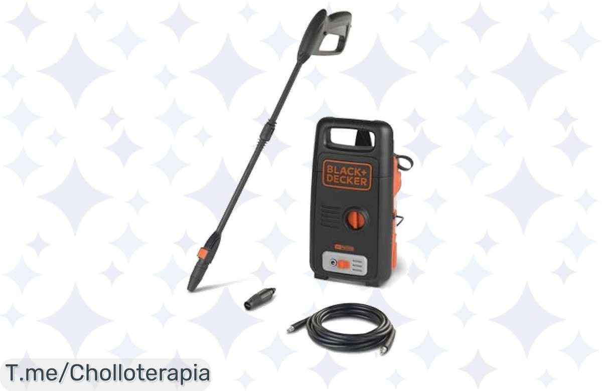 Transforma tu limpieza con la Hidrolimpiadora Black+Decker BXPW1300E a un precio loco, incluye 6 accesorios y es super fácil de usar. ¡No te quedes sin esta oferta única!