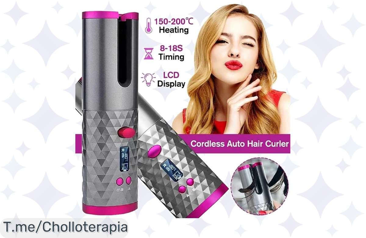 Transforma tu look al instante con el rizador automático inalámbrico y disfruta de rizos perfectos. ¡Aprovecha este ofertón único antes que se acabe!