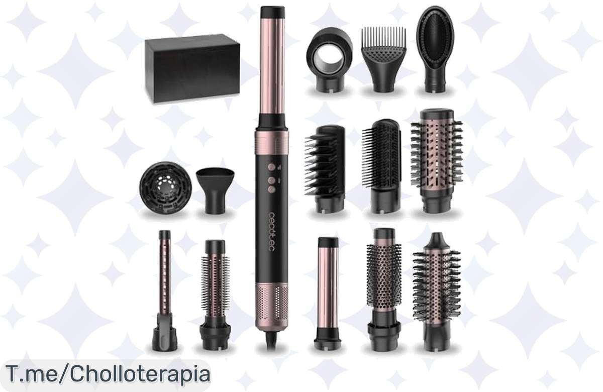 Transforma tu look con el Cepillo de Aire Caliente Cecotec, ¡14 cabezales para un peinado perfecto y duradero en minutos! Aprovecha este ofertón antes que se agote.