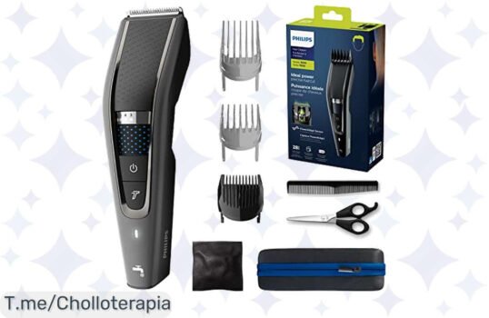 Transforma tu look con el cortapelos Philips, cuchillas de titanio y 90 min sin cables ¡Super chollo de oferta limitada que no puedes dejar pasar! Aprovéchalo ya y luce increíble