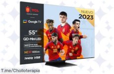 Transforma tu sala en un cine con el TCL 55QM8B y disfruta de colores vibrantes y sonido envolvente ¡No dejes pasar este ofertón exclusivo, compra ya antes que se agote!