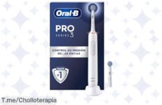 Transforma tu sonrisa con el Cepillo OralB Pro 3 3000, elimina hasta un 100% más de placa y protege tus encías ¡Super chollo, hazlo tuyo antes que se agote!