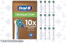 Transforma tu sonrisa con el pack de 12 cabezales OralB Pro CrossAction, elimina hasta un 100% más de placa y aprovecha este descuentazo antes que se agote ¡Compra ya!