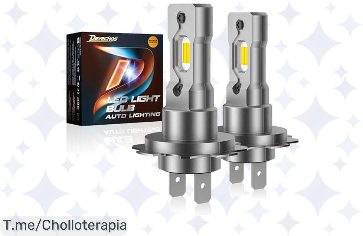 Transforma tu viaje con la Bombilla LED DeveChos H7 de 18000LM, iluminación increíble y fácil instalación. ¡No te pierdas este chollazo limitado para conducir sin sombras!