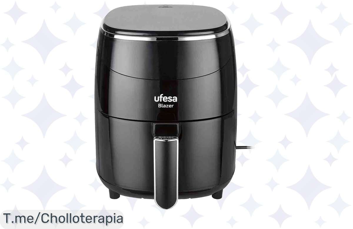 Transforma tus comidas con la freidora de aire Ufesa de 3,5 L y 1200 W, 9 programas para disfrutar platos saludables a un precio loco. ¡No dejes escapar este ofertón!