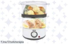 Transforma tus comidas con la vaporera eléctrica Jocca: cocina saludable en minutos, ¡ofertón a precio loco! Stock limitado, compra ya antes de que se acabe