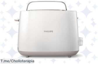 Transforma tus mañanas con la Tostadora Philips: ¡tostadas perfectas en segundos y 8 ajustes a tu gusto! No dejes escapar este super chollo, compra ya antes que se acabe