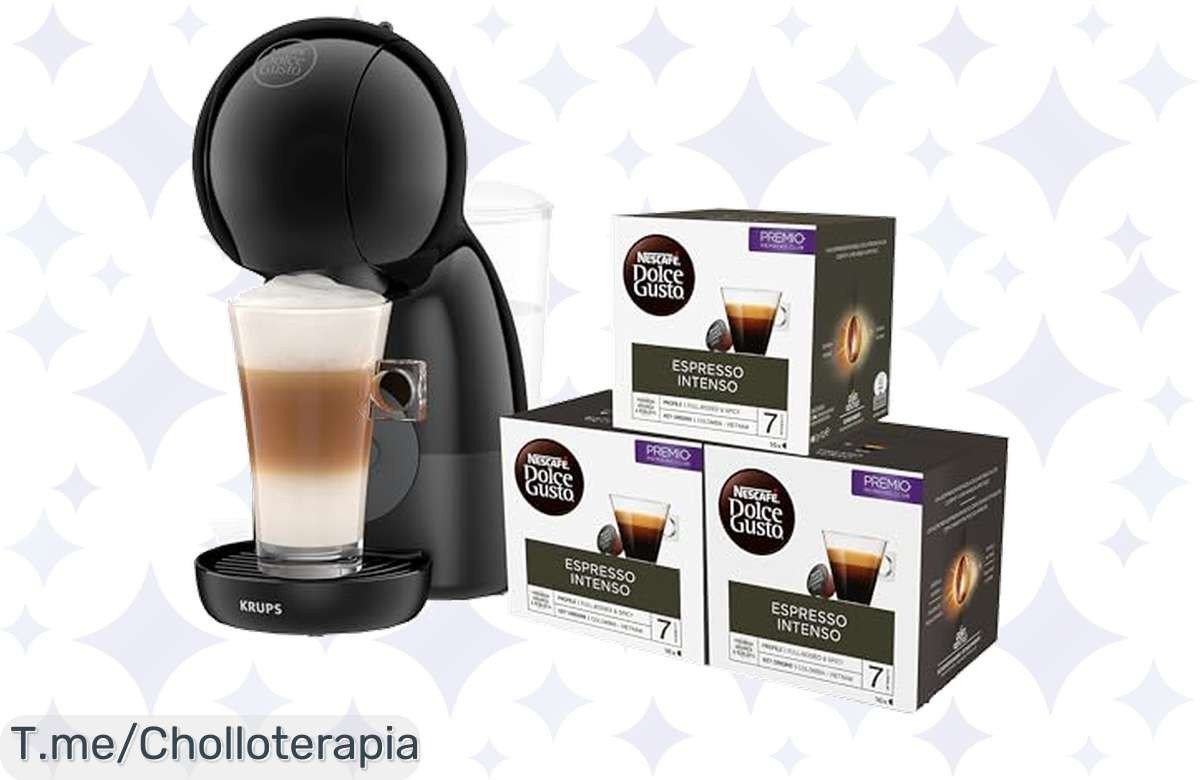 Transforma tus mañanas con la cafetera Krups Nescafé Dolce Gusto Piccolo XS, ¡con un precio loco y más de 30 sabores! No te pierdas este ofertón limitado, actúa ya.