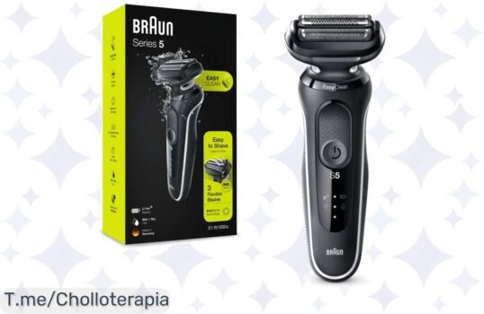 Afeitadora Braun Series 5 a precio loco: Super fácil de limpiar y perfecta para usar en seco o mojado ¡No te quedes sin ella, oferta limitada que no puedes dejar pasar!