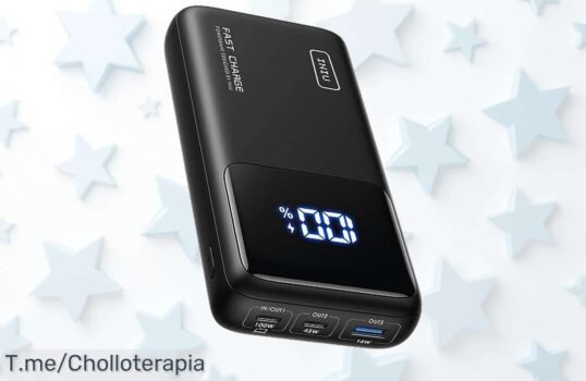 Aprovecha el super chollo del Power Bank INIU de 25000mAh y 100W, carga tus dispositivos al instante con un descuento brutal ¡Compra ya antes que se agote!