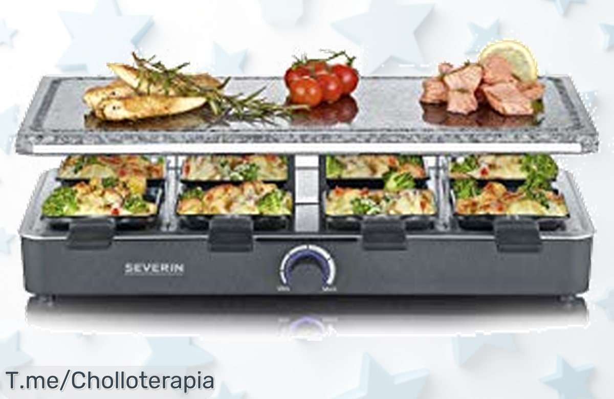 Aprovecha este ofertón único: ¡la super parrilla SEVERIN Raclette para 8 porciones te espera! Limpieza fácil y diversión asegurada. ¡No dejes pasar esta locura, compra ya!