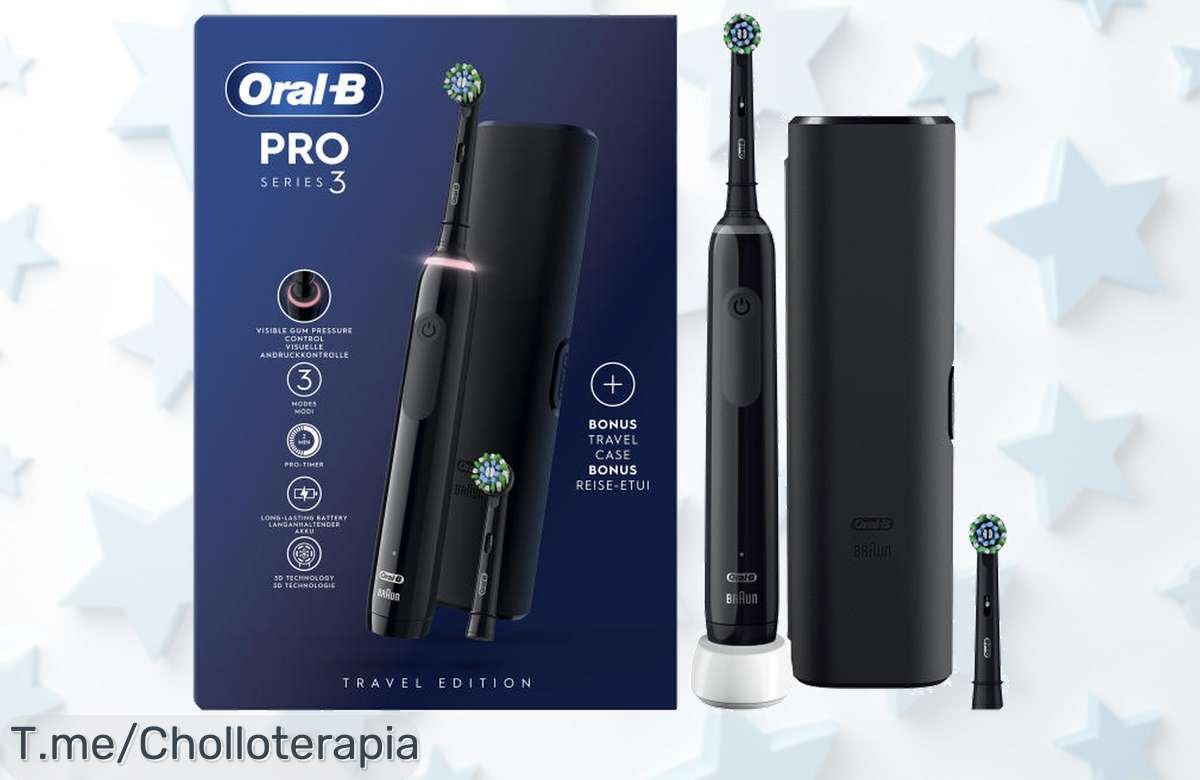 Atrapa el cepillo eléctrico Oral-B Pro Series 3 a un precio loco y elimina hasta 100% más placa. ¡No dejar pasar este ofertón, cuida tu sonrisa ahora!