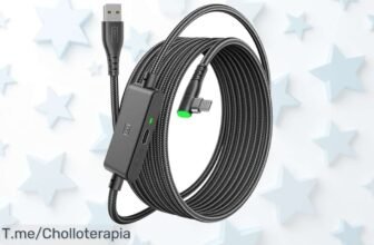 Atrapa el chollazo del cable INIU de 5m USB 30 a USB C para Oculus Quest, con un descuento brutal que no verás nunca más ¡Compra ya y disfruta al máximo!