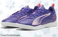 Atrapa el ofertón de los PUMA Ultra 5 Play IT Jr con suela antideslizante y diseño moderno, ¡no te quedes sin ellos! Oferta limitada a un precio loco, actúa ya