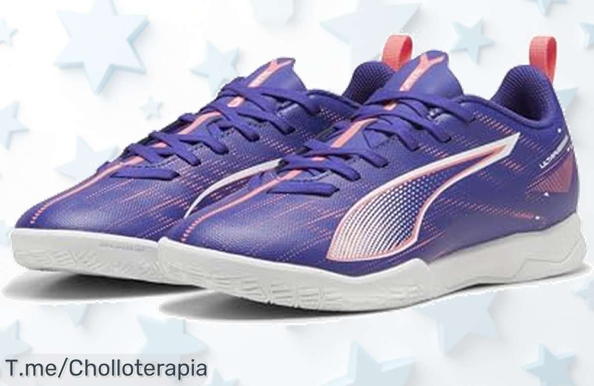 Atrapa el ofertón de los PUMA Ultra 5 Play IT Jr con suela antideslizante y diseño moderno, ¡no te quedes sin ellos! Oferta limitada a un precio loco, actúa ya.
