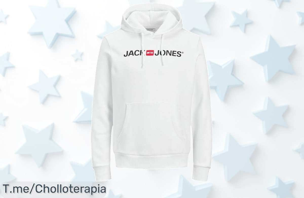 Atrapa este ofertón: Sudadera con capucha Jack & Jones, suave y cálida. ¡Descuento brutal por tiempo limitado! Corre, tu nuevo look te está esperando.