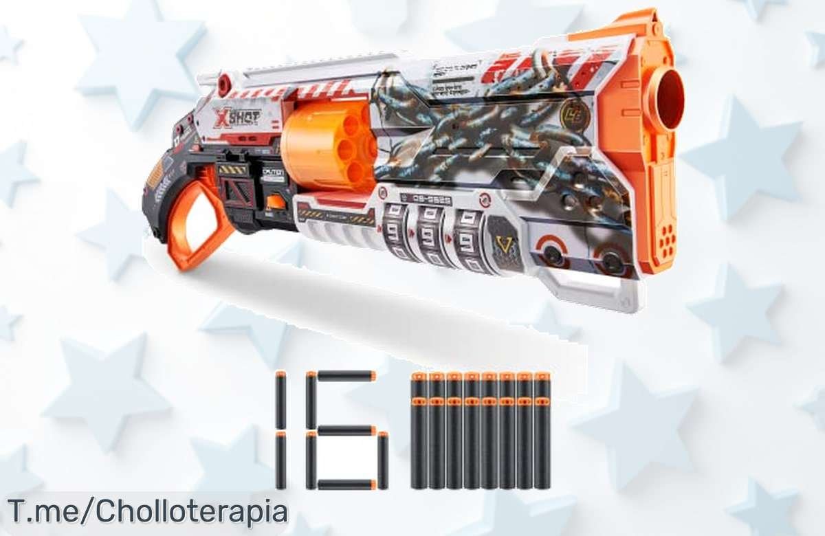 Atrapa la aventura con el XSHOT Skins Lock Blaster a un precio loco, dispara hasta 27 metros y vive emociones únicas. ¡Compra ahora este ofertón antes de que se agote!