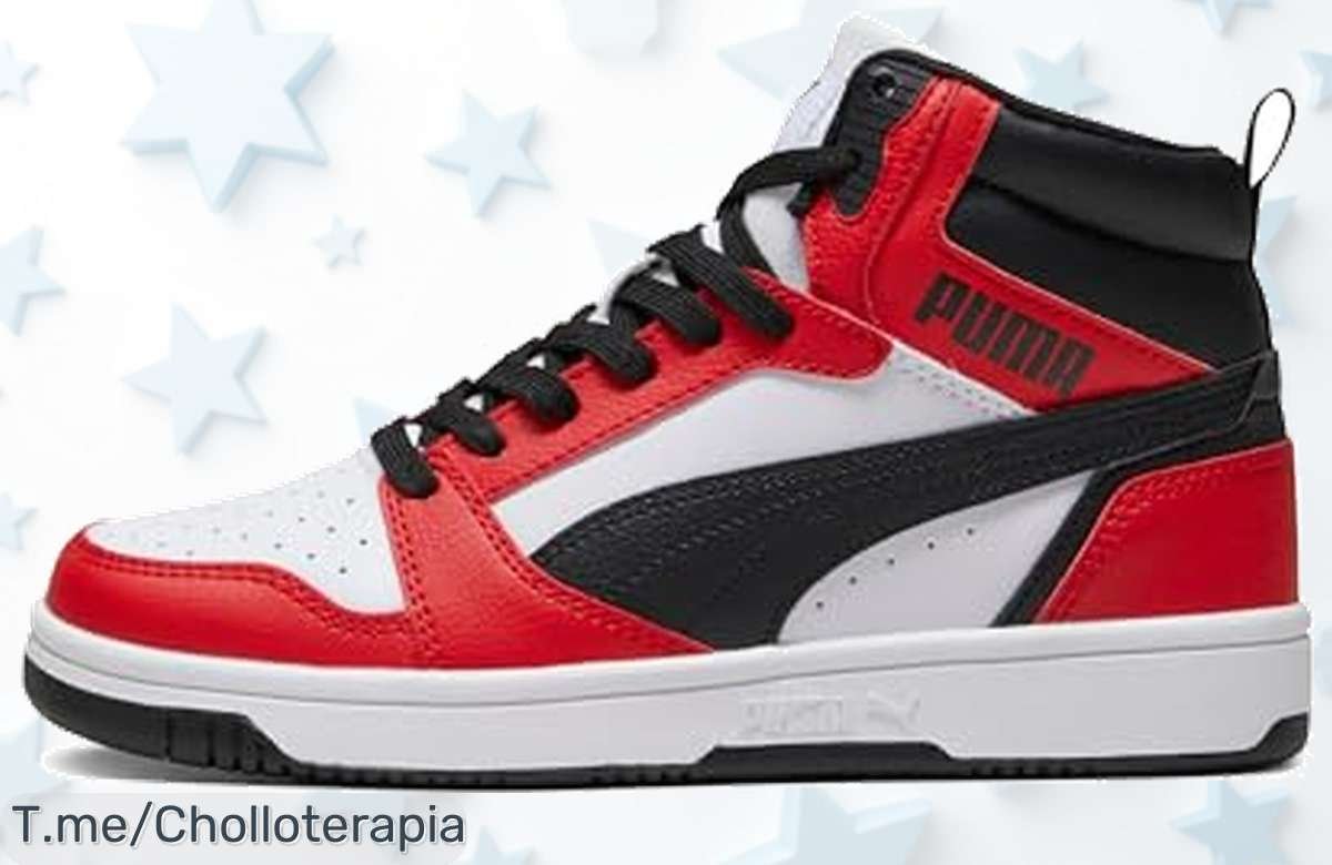 Atrapa la comodidad y estilo con las PUMA Rebound V6 Mid Jr, zapatillas que ofrecen soporte en cada paso. ¡No dejes pasar este super chollo por tiempo limitado!