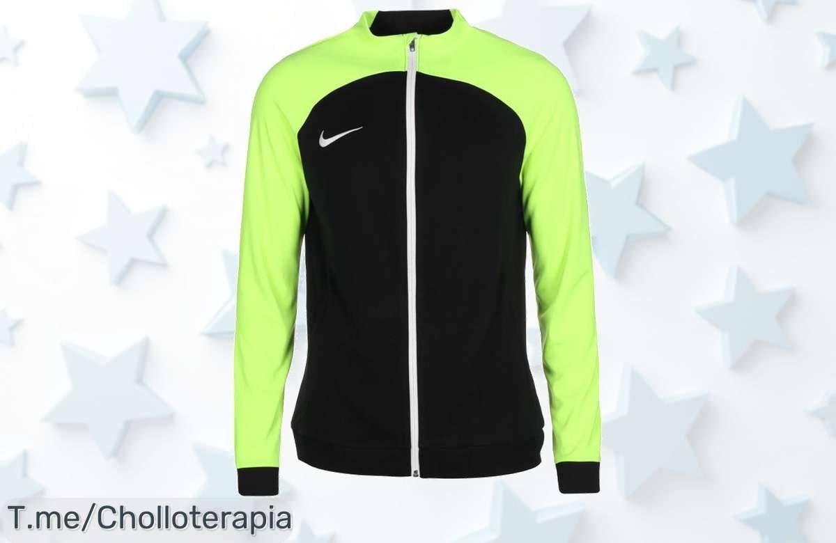 Atrévete a brillar con la Sudadera Nike Academy Pro en Amarillo fluorescente; comodidad y estilo nunca visto, ¡aprovecha este chollazo antes que se agote!