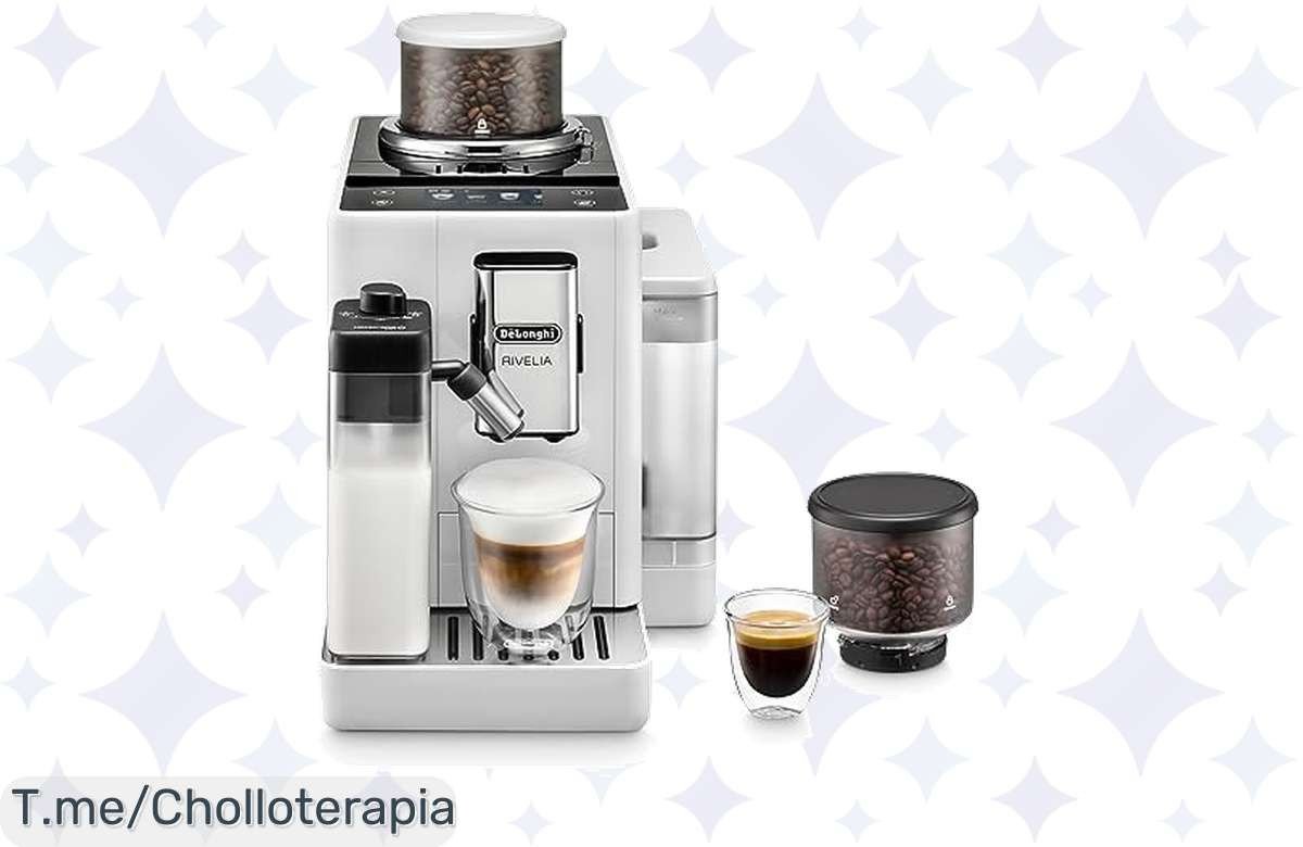 Cafetera Superautomática De’Longhi Rivelia a precio loco: espuma de lujo y 16 recetas para despertar tus mañanas. ¡Aprovecha este ofertón y compra ya que es limitada!