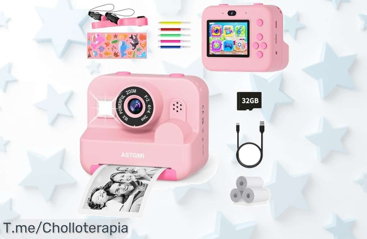 Captura Momentos Mágicos Con La Cámara Instantánea Para Niños: 12MP De Diversión A Un Precio Loco, Oferta Única Que No Puedes Perder ¡Compra Ya Y Sorpréndelos!