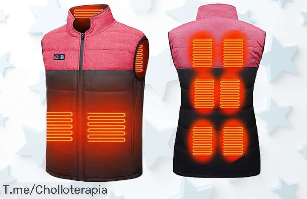 Chaleco calefactable con 3 temperaturas ajustables, super chollo que te abriga en un instante y a un precio de ganga. ¡No lo pienses más y compra YA esta oferta única!