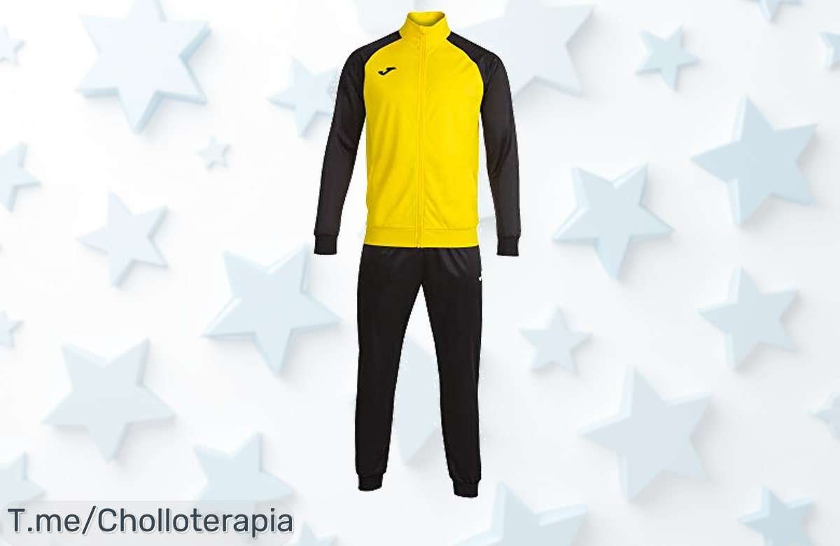Chándal Joma BebéNiños Amarillonegro a precio loco: comodidad total y estilo nunca visto para tu peque. ¡Compra ahora antes de que se agoten este super chollo!