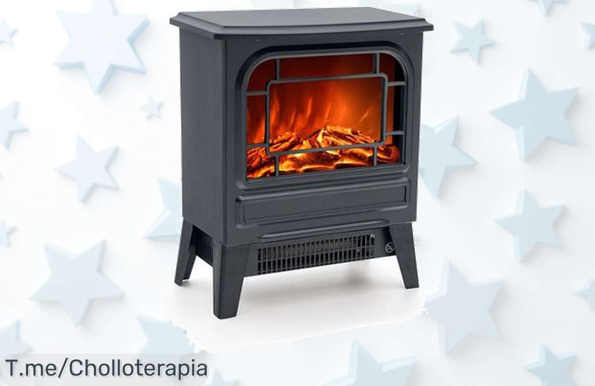 Chimenea eléctrica Kekai Nebraska: Calor y estilo en tu hogar a un precio loco. Aprovecha este super chollo, stock limitado ¡Compra ya y disfruta del fuego mágico!