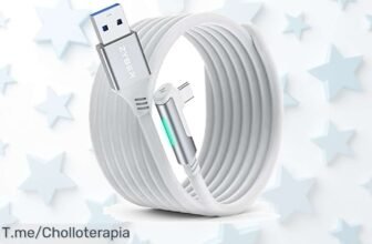 Consigue el Cable ZYBER de 5M para Oculus Quest 2 a precio loco, velocidad loca y comodidad total ¡No pierdas este ofertón limitado y conéctate ya!