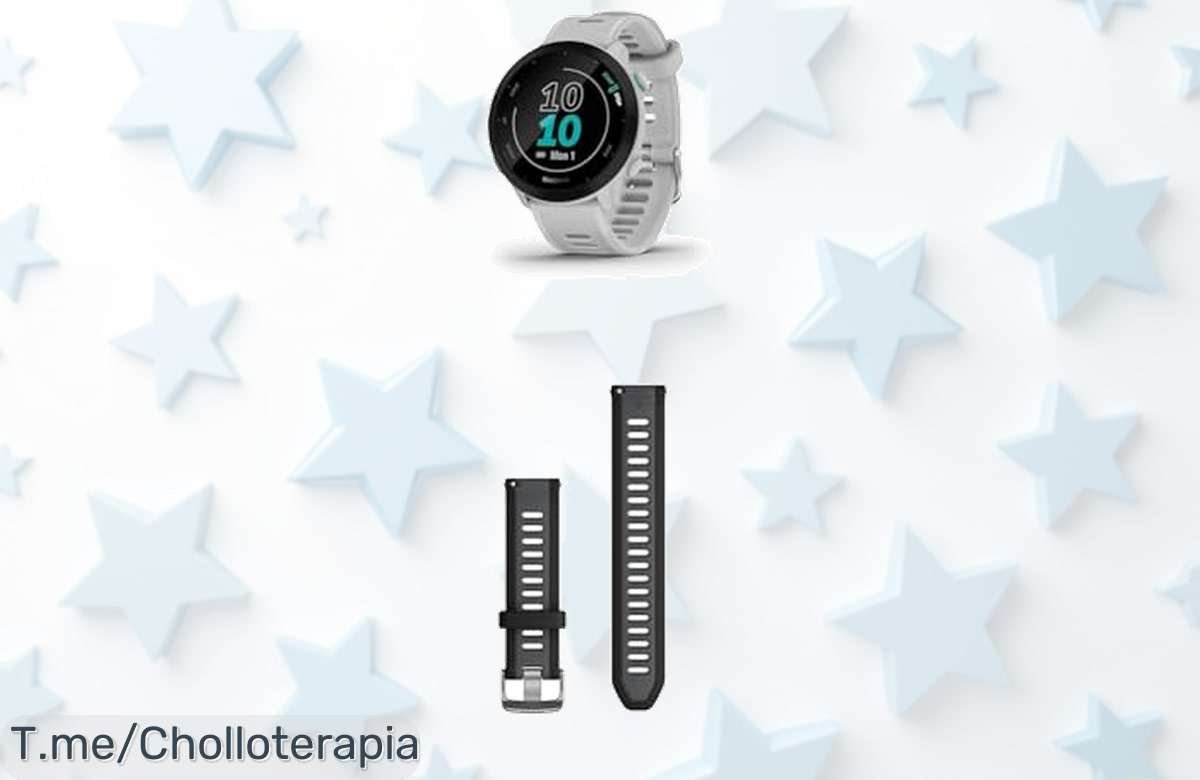 Consigue el Garmin Forerunner 55, un reloj GPS adaptado a ti con pronósticos precisos y estilo único. No te pierdas este super chollo, ¡hazlo tuyo antes de que se agote!